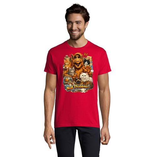Herren shirt alien - t-shirt, katzen
