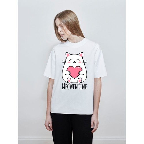 Meowentine shirt süß katze - meowentine,