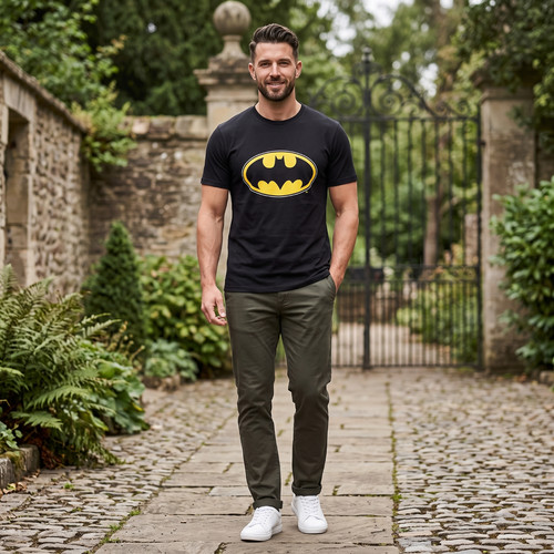 Herren batman shirt schwarz - batman,