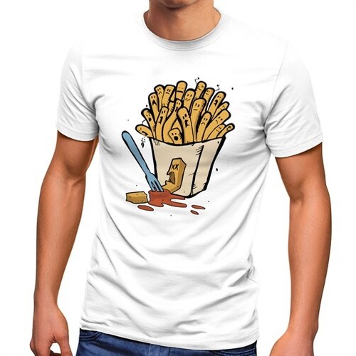 Herren shirt pommes - herren, frittes