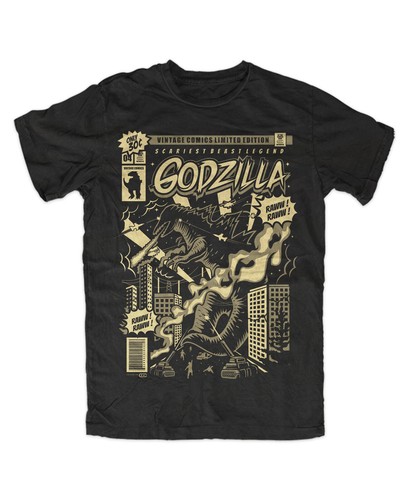 Godzilla comic shirt - comic, herren