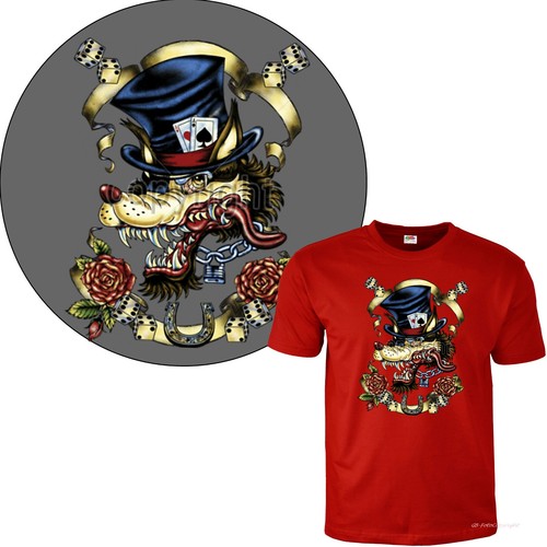 Tattoo shirt wolf aufdruck - tattoo,