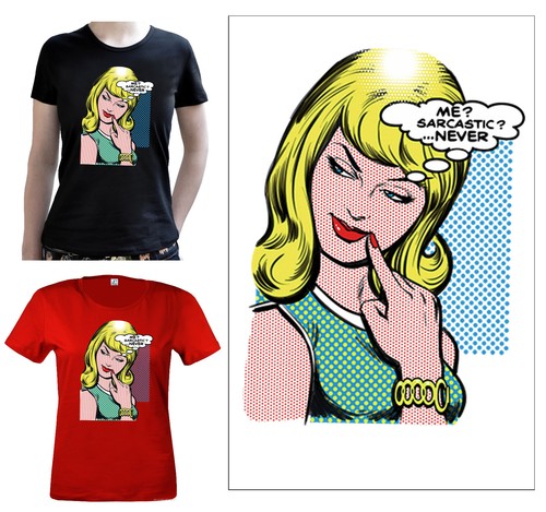 Comic style damen shirt - style,